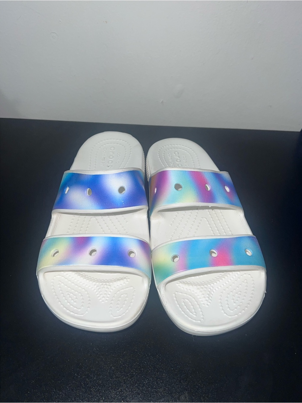 CROCS Classic Solarized Tie Dye Two-Strap Sandals